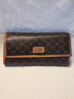 Vintage Rioni Signature Continental Brown Classic Trifold Wallet